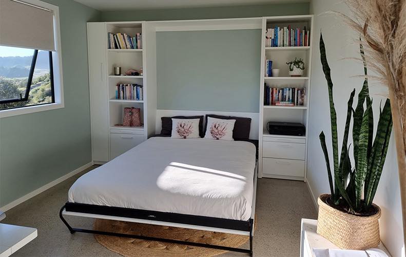 Welldesignz Nelson guest bedroom with fold down bed